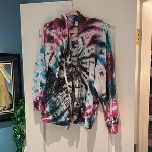Tie-Dye Zip-Up Hoodie